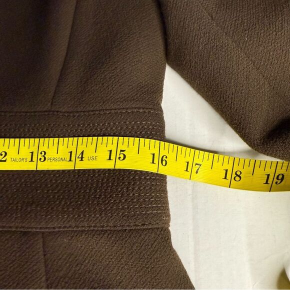 J Crew Brown Belted Wool Tie Peacoat Trench Coat Women's Preppy | Size 10T - Picture 16 of 17